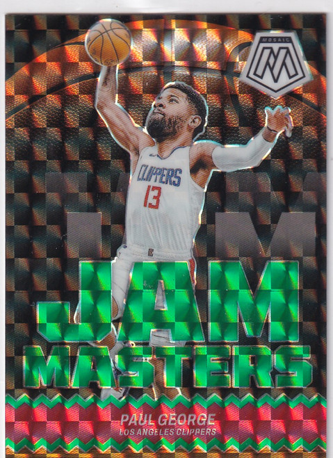 2023-24 MOSAIC #4 PAUL GEORGE GREEN JAM MASTERS- LOS ANGELES CLIPPERS