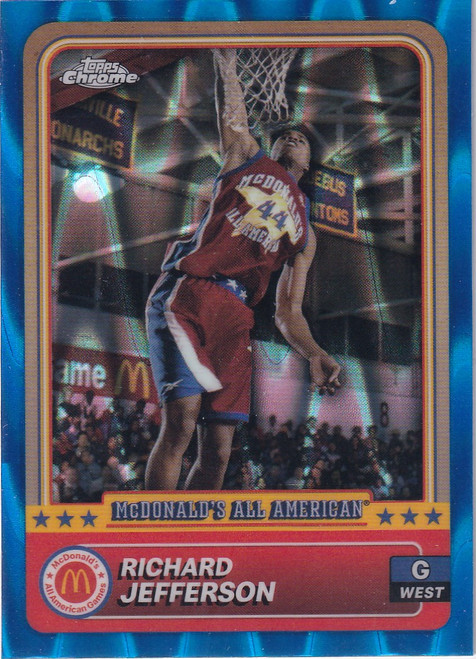 2024 TOPPS CHROME #36 RICHARD JEFFERSON BLUE RAY WAVE- CLEVELAND CAVALIERS