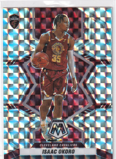 2021-22 MOSAIC #178 ISAAC OKORO REACTIVE SILVER- CLEVELAND CAVALIERS