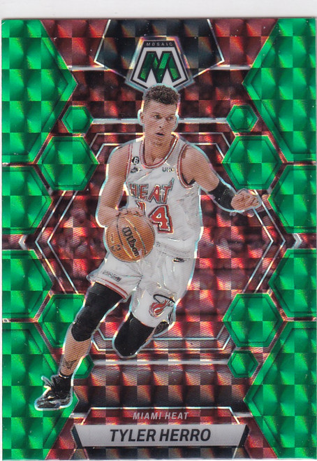 2022-23 MOSAIC #104 TYLER HERRO GREEN REACTIVE- MIAMI HEAT