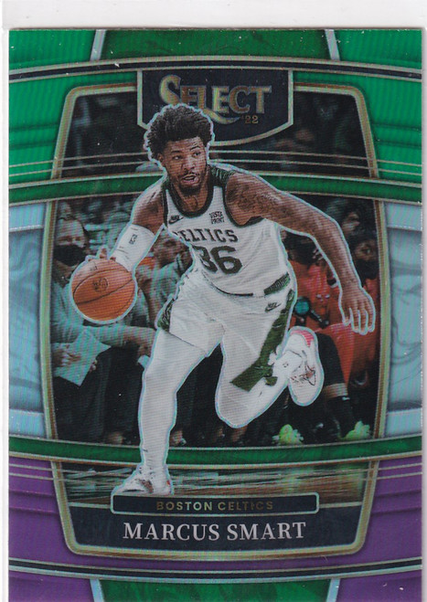 2021-22 SELECT #32 MARCUS SMART GREEN AND PURPLE REFRACTOR- BOSTON CELTICS
