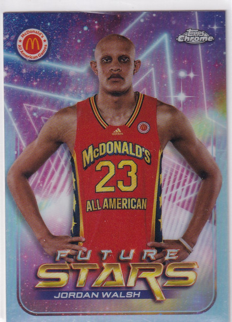 2022 TOPPS CHROME #FS-9 JORDAN WALSH FUTURE STARS REFRACTOR- BOSTON CELTICS