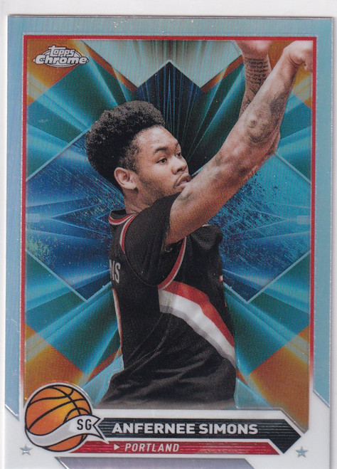 2024 TOPPS CHROME #143 ANFERNEE SIMONS REFRACTOR- PORTLAND TRAIL BLAZZERS