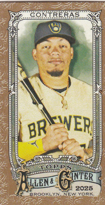 2025 Topps Allen & Ginter Gold Mini #113 William Contreras Milwaukee Brewers