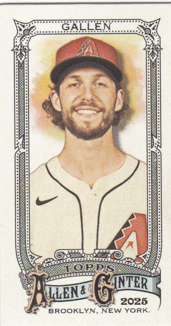 2025 Topps Allen & Ginter mini A&G back #155 Zac Gallen Arizona Diamondbacks
