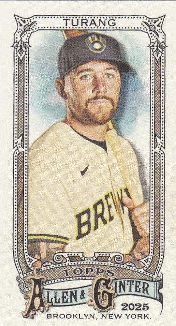 2025 Topps Allen & Ginter mini #222 Brice Turang Milwaukee Brewers