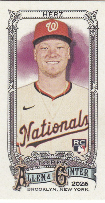 2025 Topps Allen & Ginter mini #237 DJ Hertz RC Washington Nationals