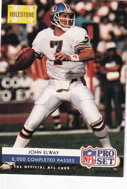 1992 PRO SET #25 JOHN ELWAY MILESTONE- DENVER BRONCOS