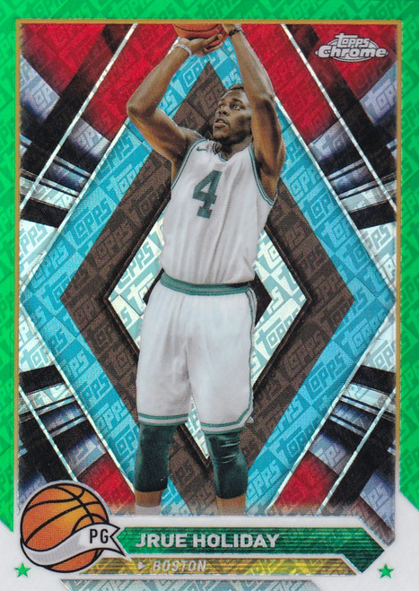 2024 TOPPS CHROME #12 JRUE HOLIDAY GREEN LOGO- BOSTON CELTICS