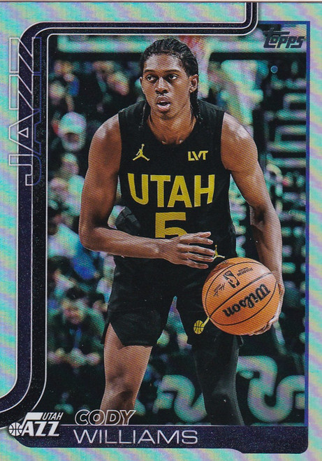2025 TOPPS #130 CODY WILLIAMS REFRACTOR- UTAH JAZZ