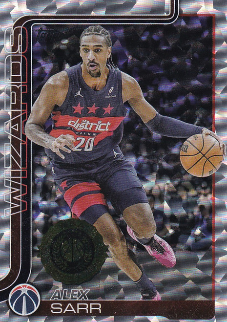 2025 TOPPS #96 ALEX SARR DIAMONTE- WASHINGTON WIZARDS