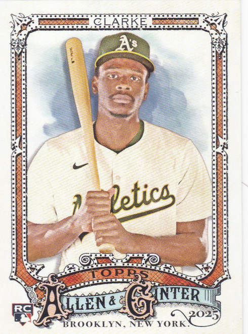 2025 Topps Allen & Ginter #278 Denzel Clarke RC Oakland Athletics