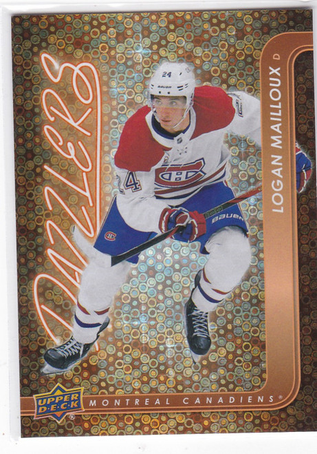 2024-25 Upper Deck #DZ-69 Logan Mailloux Orange Dazzlers  Monteal Canadiens