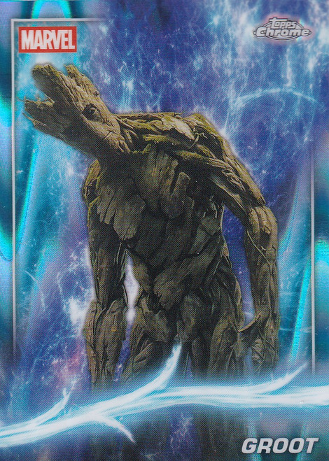 2025 Topps Chrome Marvel Raywave #50 Groot - Guardians of the Galaxy Vol. 1