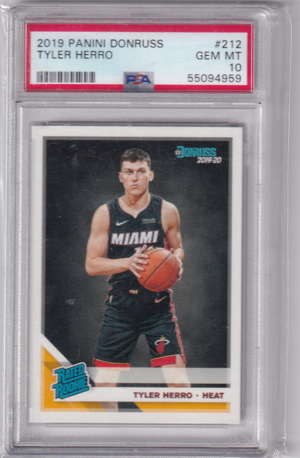 2019 DONRUSS PSA 10 #212 TYLER HERRO- MIAMI HEAT
