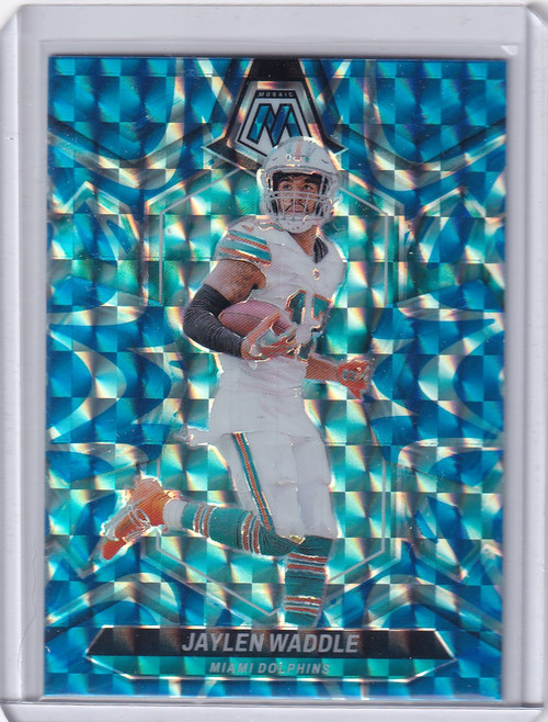 2024 Panini Mosaic Blue Reactive #138 Jaylen Waddle - Miami Dolphins