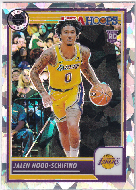 2023-24 PREMIUM STOCK #19 JALEN HOOD SCHIFINO CRACKED ICE- LOS ANGELES LAKERS