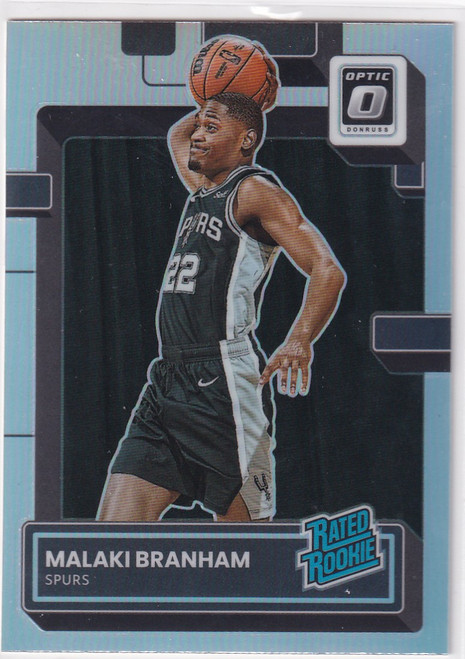 2022-23 DONRUSS OPTIC #222 MALAKI BRANHAM REFRACTOR- SAN ANTONIO SPURS
