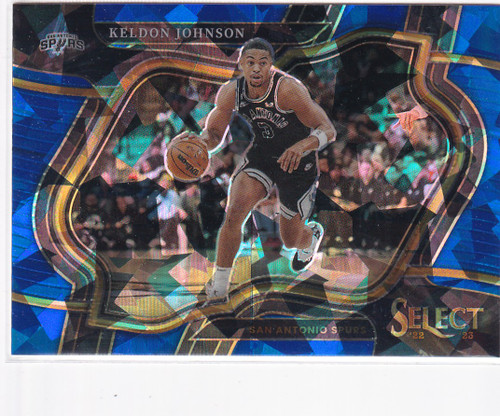 2022-23 SELECT #254 KELDON JOHNSON COURTSIDE CRACKED ICE- SAN ANTONIO SPURS