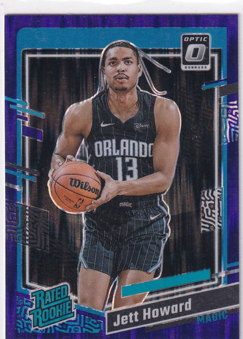 2023-24 DONRUSS OPTIC #240 JETT HOWARD PURPLE SHOCK- ORLANDO MAGIC