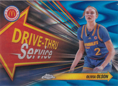 2024 TOPPS CHROME #DTS-OLO OLIVIA OLSON DRIVE THROUGH BLUE- MICHIGAN