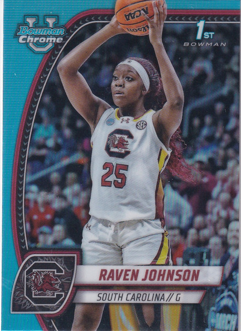 2025 TOPPS BOWMAN CHROME #60 RAVEN JOHNSON TEAL- SOUTH CARLONIA