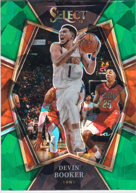 2021-22 SELECT #158 DEVIN BOOKER GREEN CRACKED ICE- PHOENIX SUNS