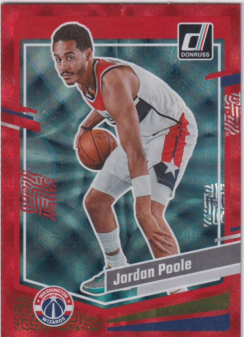 2023-24 DONRUSS #177 JORDAN POOLE RED HOLO- WASHINGTON WIZARDS