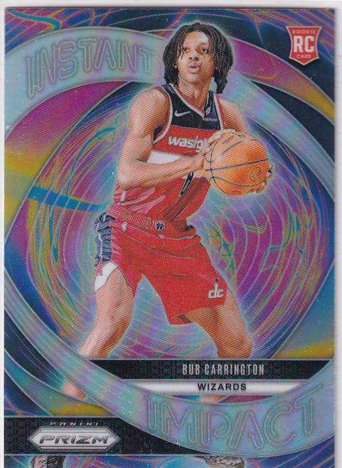 2024-25 PRIZM #17 BUB CARRINGTON INSTANT IMPACT REFRACTOR- WASHINGTON WIZARDS