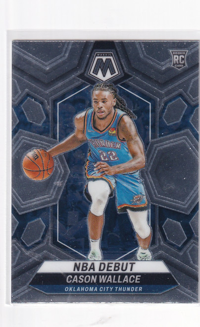 2023-24 MOSAIC #258 CASON WALLACE NBA DEBUT- OKLAHOMA CITY THUNDER