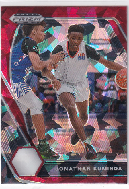 2021 PRIZM DRAFT PICK #5 JONATHAN KUMINGA CRACKED ICE- GOLDEN STATE WARRIORS