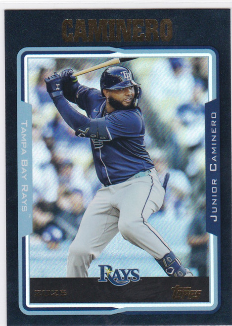 2025 Topps Archives Black Foil #293 Junior Caminero Tampa Bay Rays