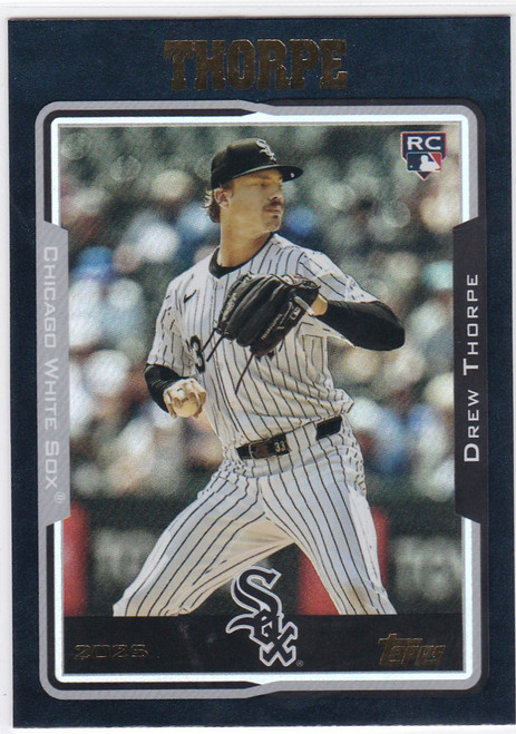 2025 Topps Archives Black Foil #274 Drew Thorpe RC Chicago White Sox