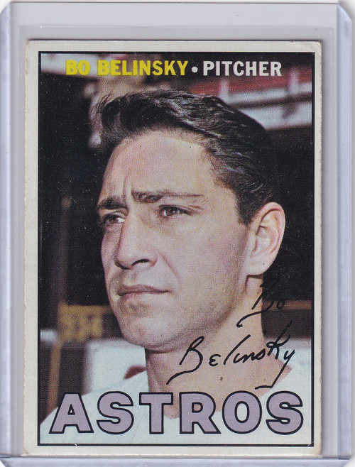 1967 Topps Baseball #447a Bo Belinsky - Houston Astros DP