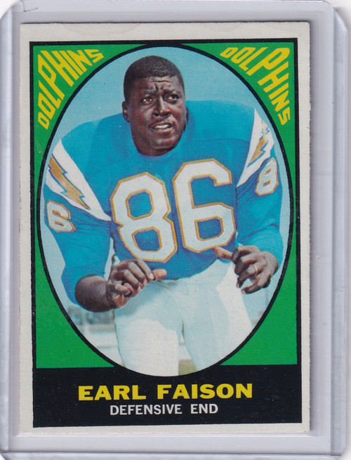 1967 Topps Football #75 Earl Faison - Miami Dolphins