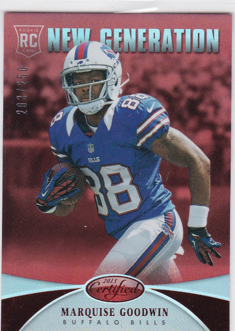 2013 CERTIFIED #265 MARQUISE GOODWIN NEW GENERATION 203/250- BUFFALO BILLS
