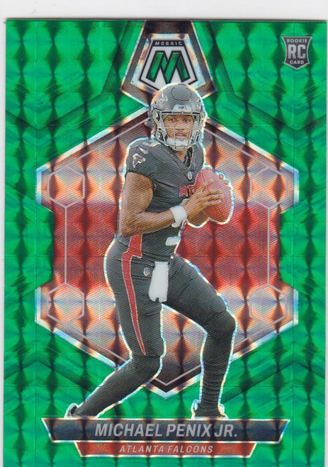 2024 MOSAIC #308 MICHAEL PENIX JR GREEN REACTIVE- ATLANTA FALCONS