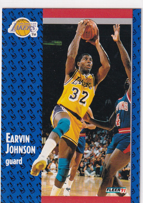 1991 FLEER #S-52 EARVIN JOHNSON- LOS ANGELES LAKERS