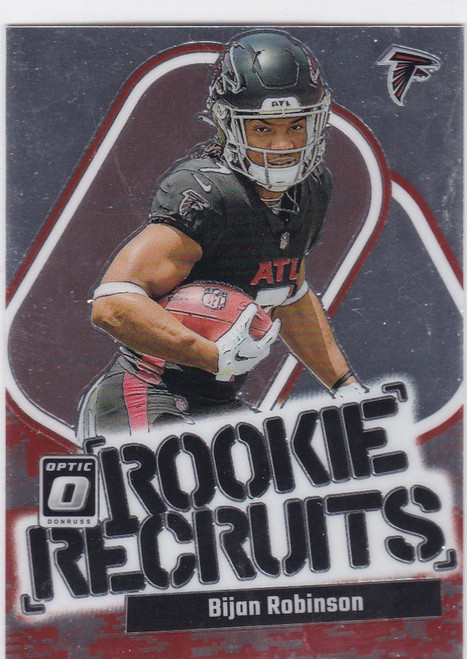 2023 DONRUSS OPTIC #2 BIJAN ROBINSON ROOKIE RECRUITS- ATLANTA FALCONS