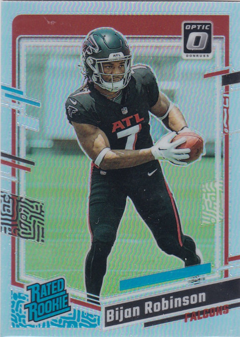 2023 DONRUSS OPTIC #206 BIJAN ROBINSON SILVER- ATLANTA FALCONS