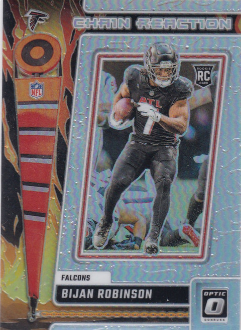 2023 DONRUSS OPTIC #CR-BR BIJAN ROBINSON CHAIN REFRACTOR- ATLANTA FALCONS