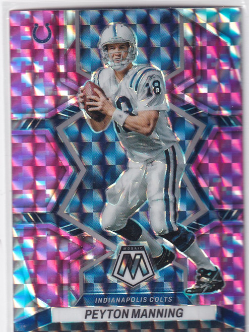 2022 MOSAIC #87 PEYTON MANNING PINK REACTIVE- INDIANPOLIS COLTS