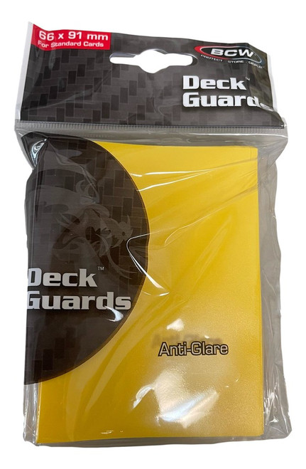 BCW DECK GUARDS CARD SLEEVES - YELLOW (50 Sleeves)