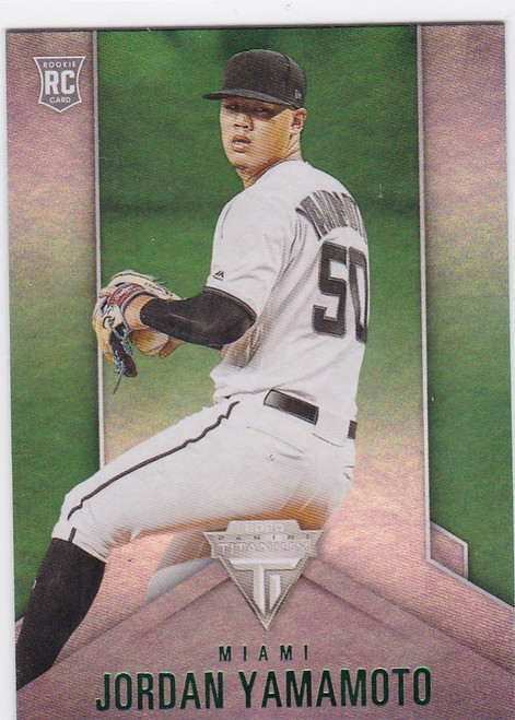2020 Chronicles Titanium #18 Green Jordan Yamamoto Rookie RC Miami Marlins
