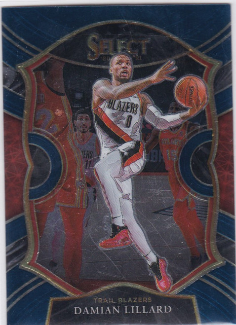 2021 Select #24 Damian Lillard Councourse Blue Base Parallel Portland Trailblazers