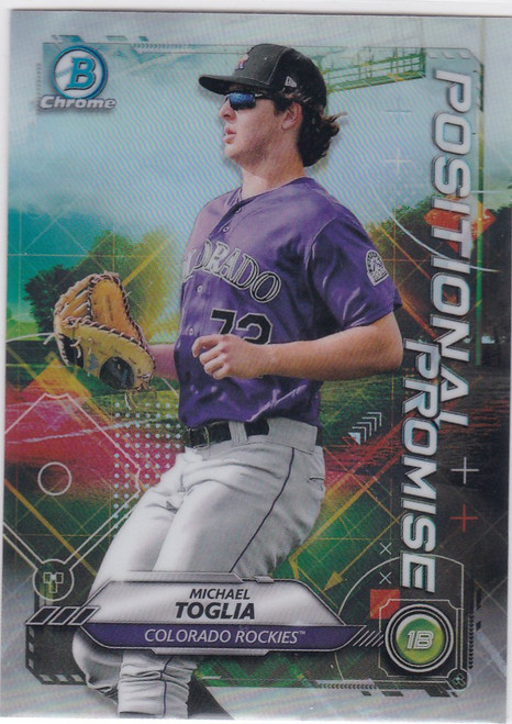 2021 Bowman Chrome #POS-MT Positional Promise Michael Toglia Colorado Rockies