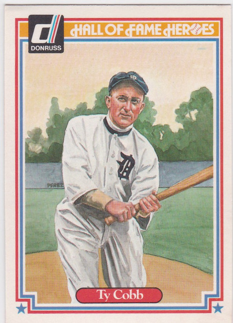 1983 Donruss Hall Of Fame Heroes #1 Ty Cobb Detroit Tigers