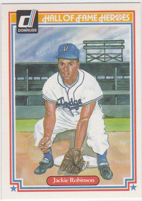 1983 Donruss Hall Of Fame Heroes #6 Jackie Robinson Brooklyn Dodgers