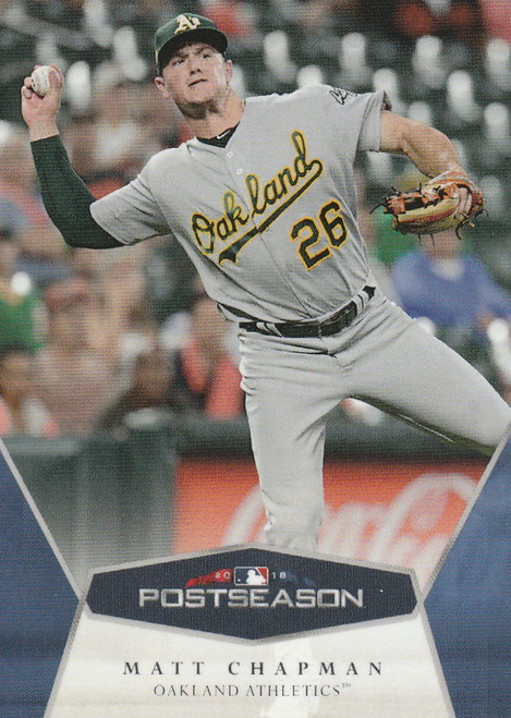 2018 TOPPS NOW POST SEASON #17 MATT CHAPMAN OAKLAND ATHLETICS