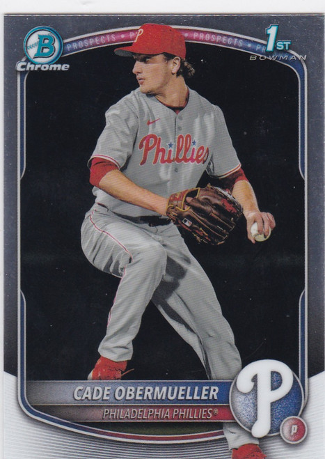 2025 Bowman Draft Chrome #BDC-80 Cade Obermueller 1st Bowman Phillies